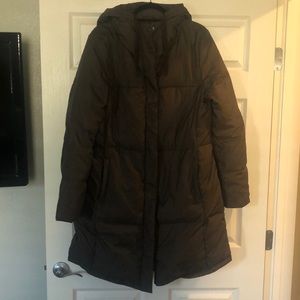 Gap brown down jacket with hood